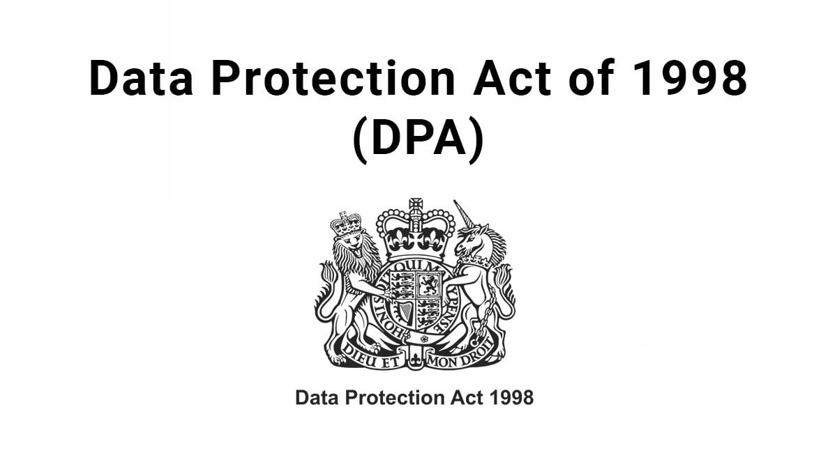 DPA：1998年的数据保护法