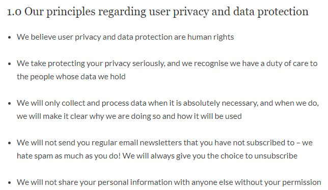 IIED隐私政策：关于用户隐私和数据保护条款的原则