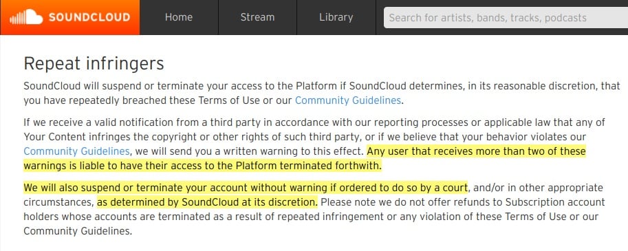 SoundCloud使用条款:重复侵权条款＂decoding=