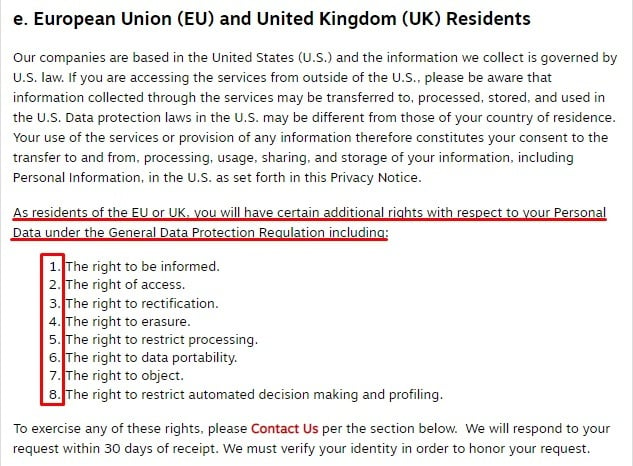 Staples隐私声明：欧盟和英国居民条款