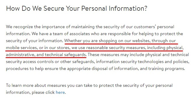 Walmart隐私政策：如何保护您的个人信息条款